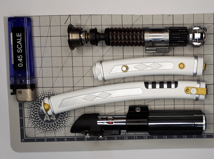 Ls Ahsoka Curved 0.45, 1/6, 1/12, 1/18 3d printed scale with Master Replica models