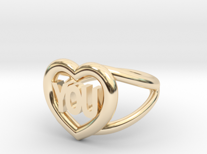 I love you ring 3d printed