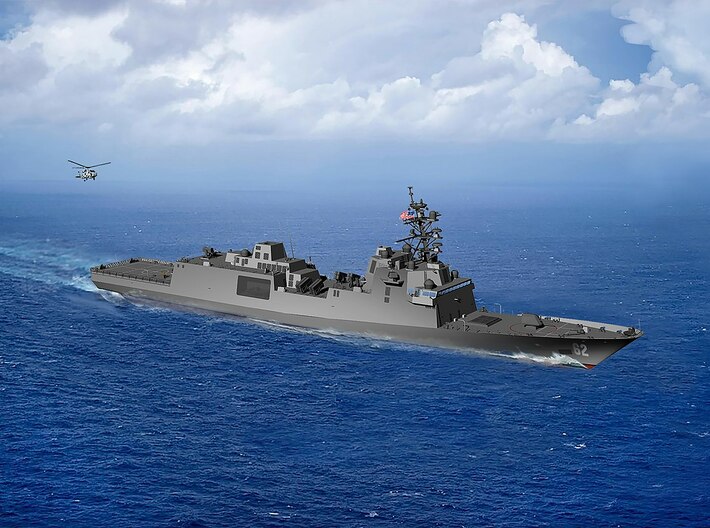 Nameplate USS Congress FFG-63 3d printed Artist's rendering of a Constellation-class fast frigate.