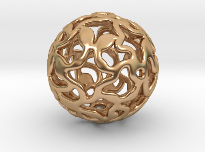 Winding Paths - Voronoi Style Pendant 3d printed Winding Paths