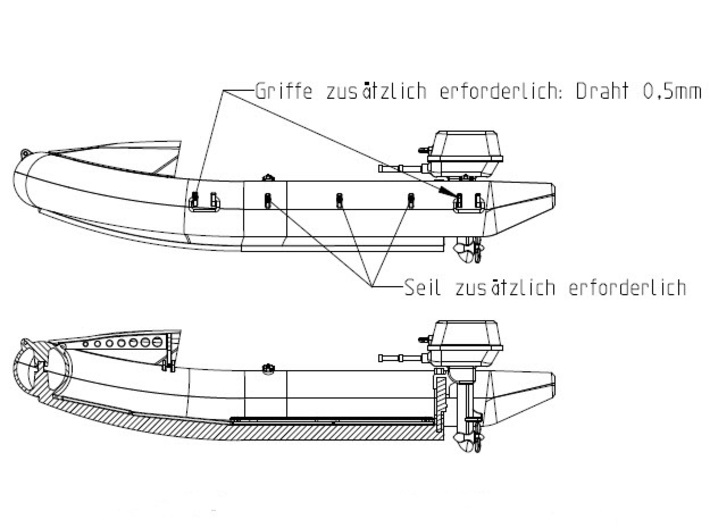 Schlauchboot Typ-B in 1:45 3d printed 