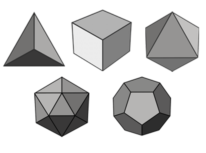 Platonic Solid 10mm - Default 3d printed Platonic Solid - 1in