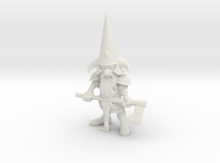 Guardin'Gnome with Axe 3d printed