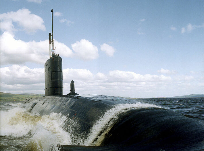 Nameplate HMS Superb 3d printed Swiftsure-class nuclear-powered hunter-killer submarine HMS Superb.