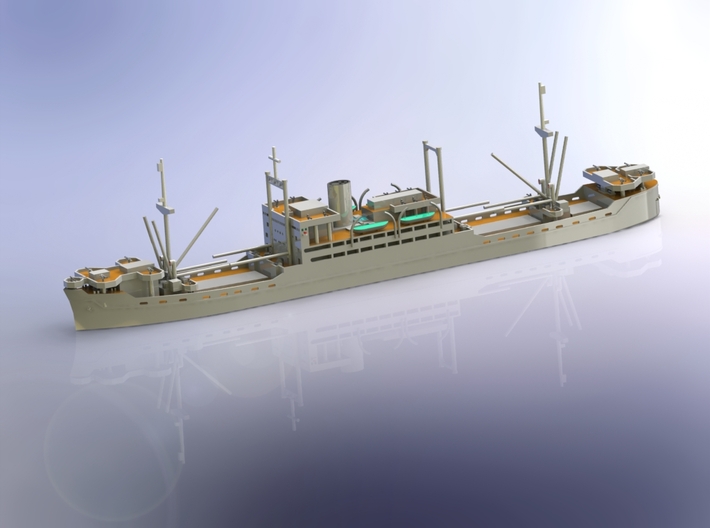 IJA Hyuga Maru Landing Craft Depot Ship 1/700 3d printed