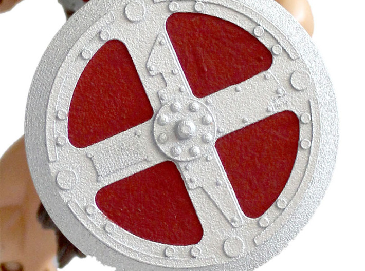 200x He-Man Shield 3d printed Painted prototype printed in White Strong &amp; Flexible Polished