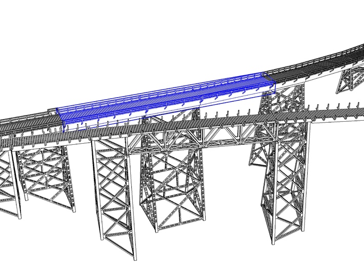 Keddie Wye Bridge Section 2 Z scale 3d printed 