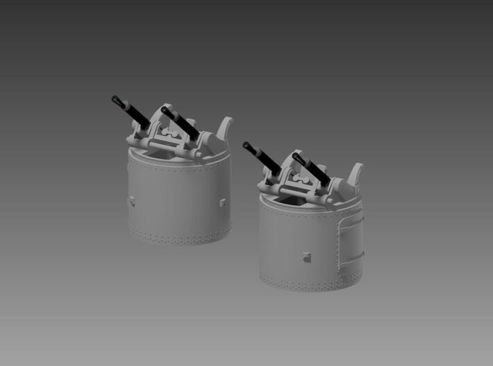 Twin Vickers tub pair 1/72 3d printed
