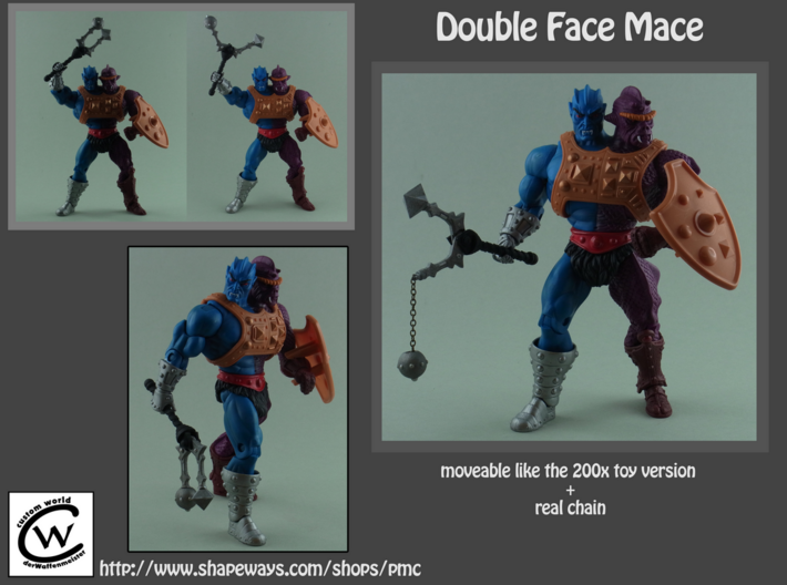 Double Face Mace (chain not included) 3d printed 