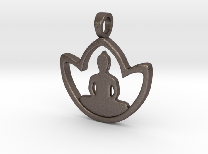 Buddha in Lotus - Amulet 3d printed Buddha  Lotus