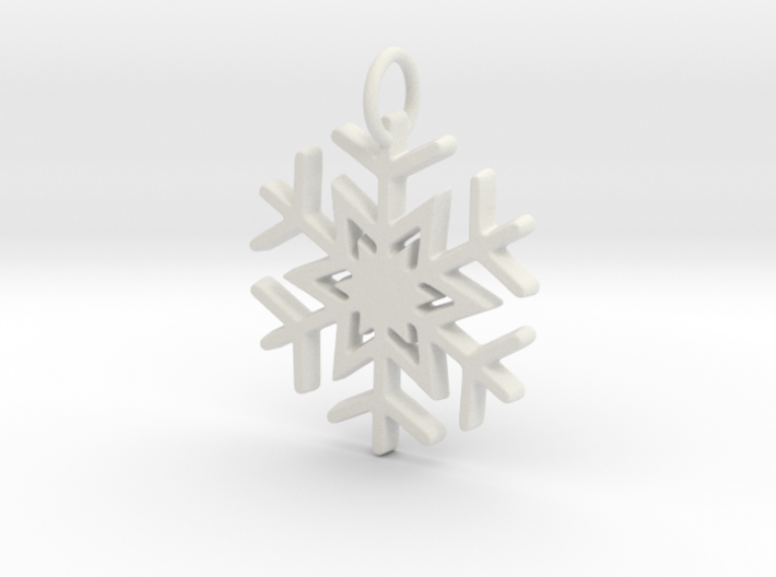 Snowflake Pendant- Makom Jewelry 3d printed