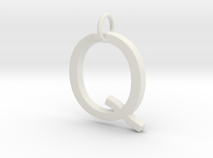 Q Pendant -Makom Jewelry 3d printed