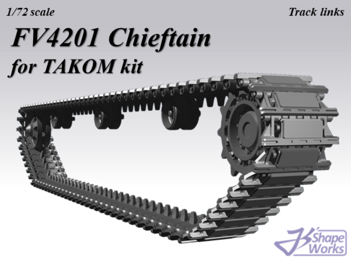 1/72 Chieftain track 3d printed