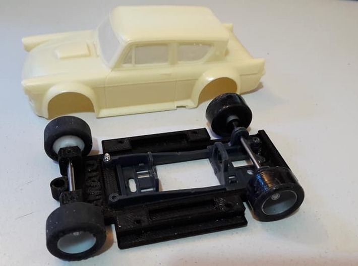 Chassis for George Turner Ford Anglia (with arches 3d printed 