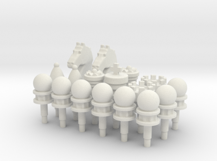 Chess Toppers 16 plus extra queen 3d printed 