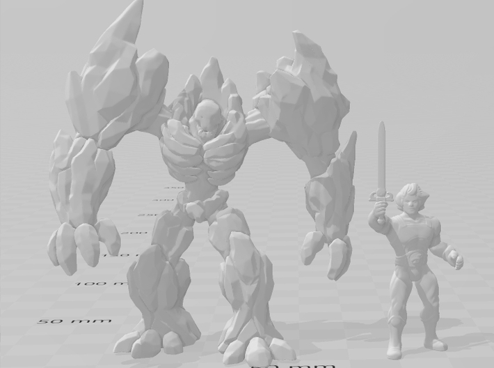 Infernal Rock Monster miniature model game dnd rpg 3d printed 