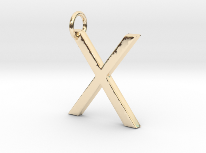 X Pendant- Makom Jewelry 3d printed