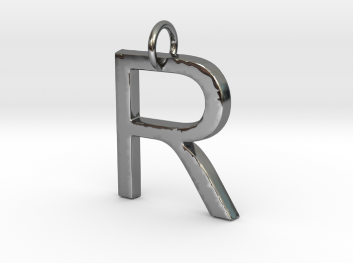 R Pendant- Makom Jewelry 3d printed