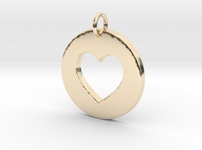 Designed Heart Pendant- Makom Jewelry 3d printed