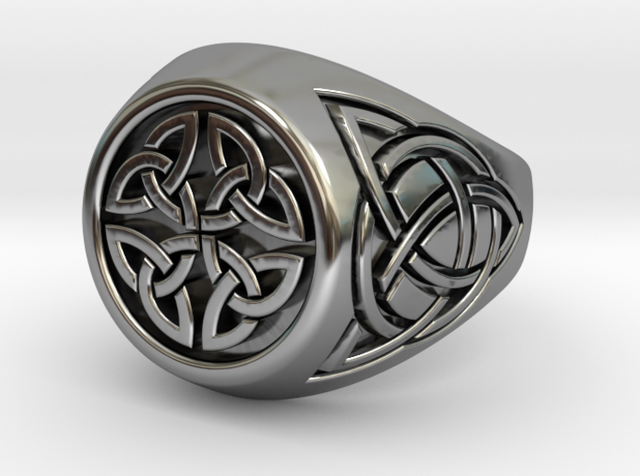 Celtic signet ring 3d printed