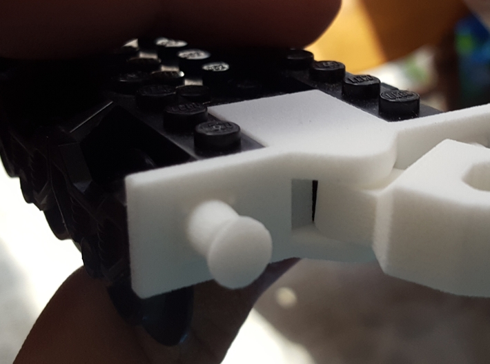 Building Block Knuckler Coupler with Buffers 3d printed 