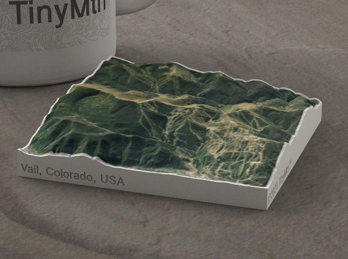 Vail in Summer, Colorado, USA, 1:100000 3d printed