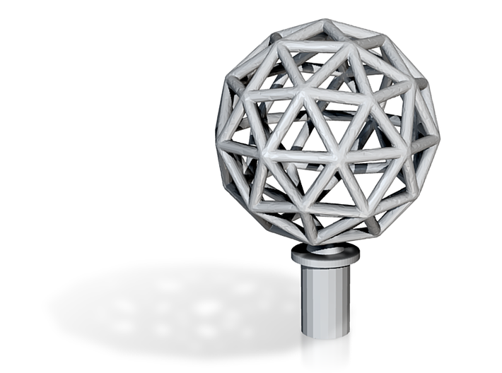 Finial Plug - geodesic sphere large 3d printed Generic Render