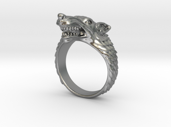 Size 12 Direwolf Ring 3d printed