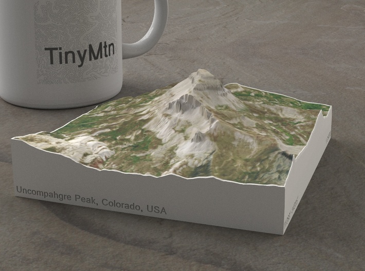 Uncompahgre Peak, Colorado, USA, 1:25000 3d printed 