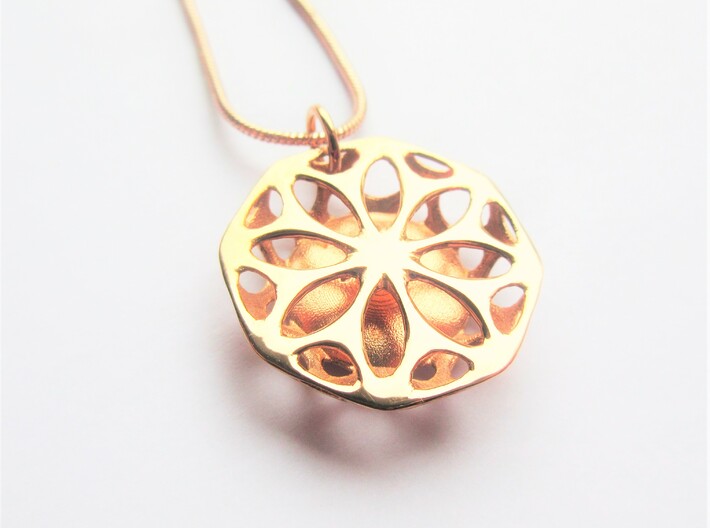 Abstract Flower Pendant 3d printed 