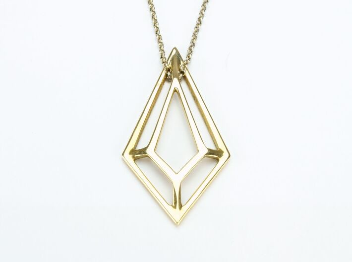 Geometric necklace 3d printed 