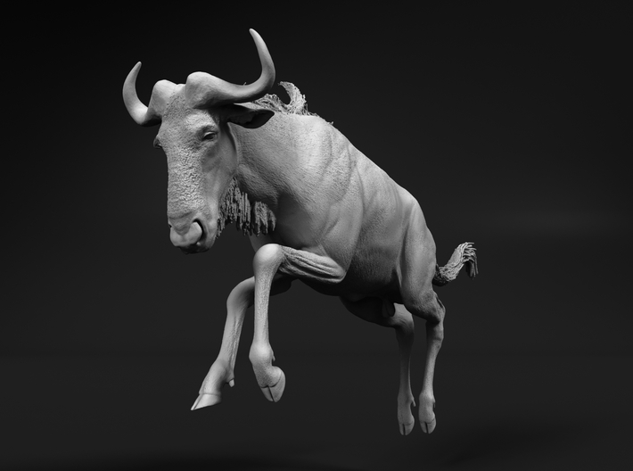 Blue Wildebeest 1:64 Leaping Male 3d printed 