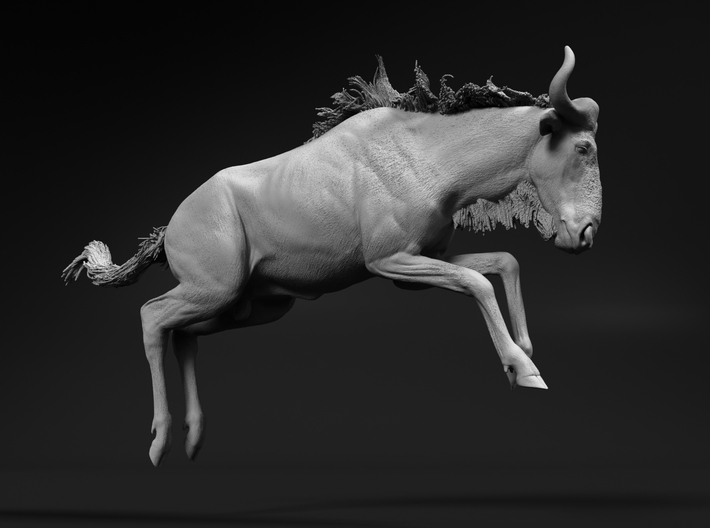 Blue Wildebeest 1:45 Leaping Male 3d printed