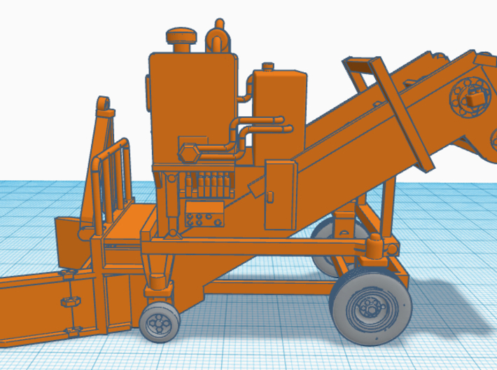 1/50th Asphalt Windrow Pickup Elevator for pavers 3d printed