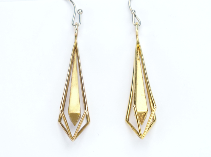 Geometric chic earrings 3d printed