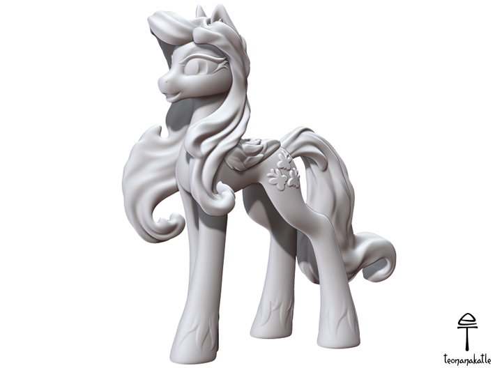 Fluttershy My Little Pony (Plastic, 7.9 cm tall) 3d printed