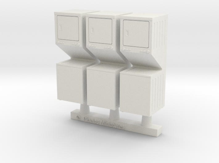 Washer Dryer Combo 01. 1:87 Scale 3d printed