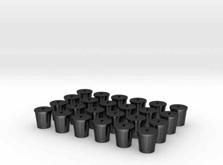 Trash Cans, Set of 24 for Power Grid 3d printed