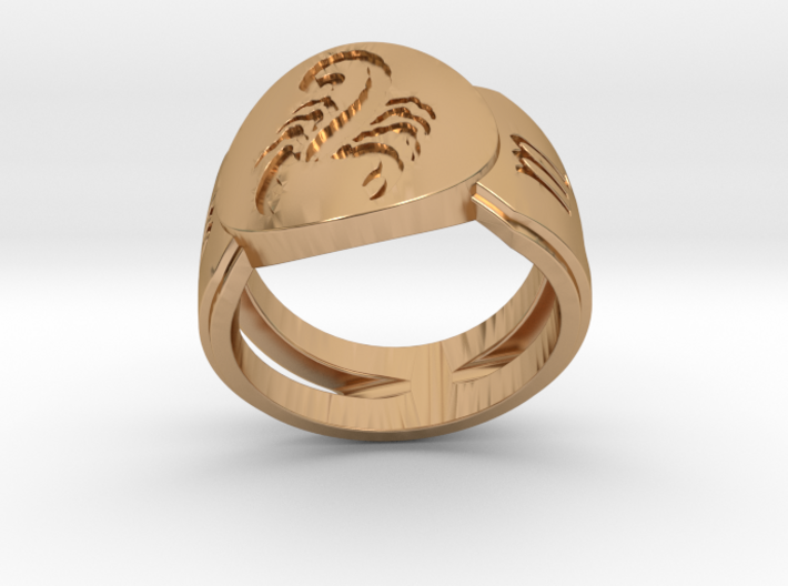 Scorpio Signet Ring Lite 3d printed