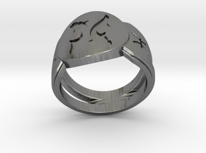 Pisces Signet Ring Lite 3d printed 