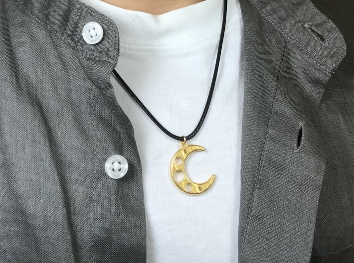 Reaching for the Moon Pendant (Small) 3d printed