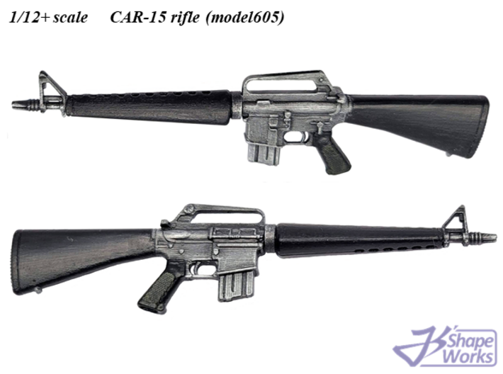 1/12+ CAR-15 rifle (model605) 3d printed