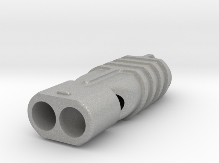Rugged Twin Whistle with Grips 3d printed