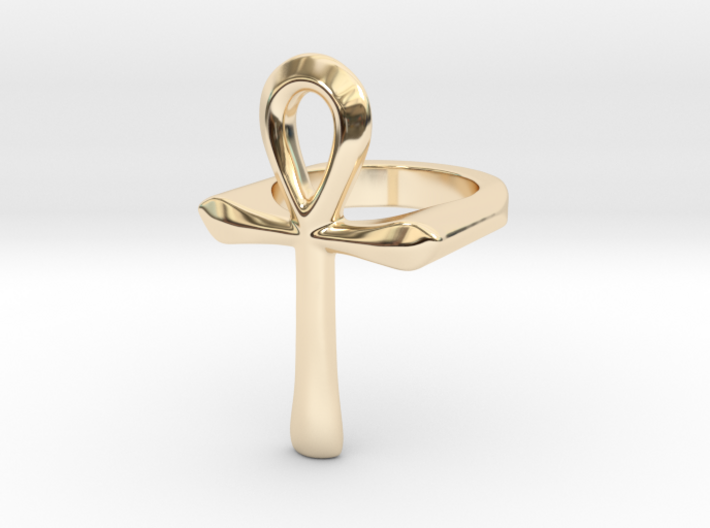 Ankh ring (all sizes) 3d printed