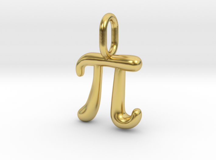 Pi Pendant - Math Jewelry 3d printed