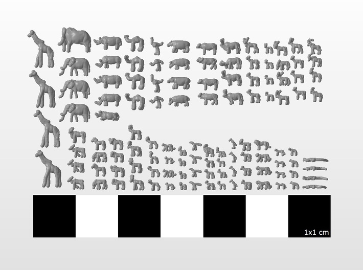 African Set 1:600 one hundred seventeen pieces 3d printed