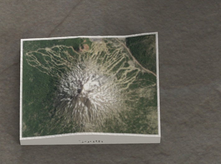 Mt. Bachelor, Oregon, USA, 1:100000 3d printed 