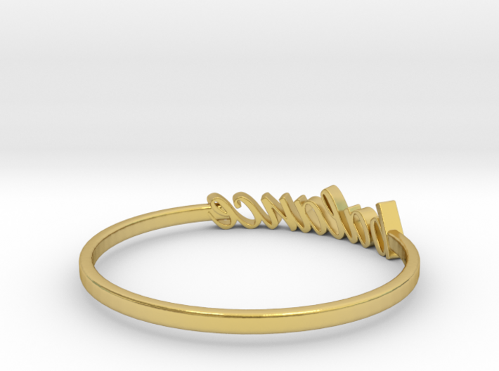 Astrology Ring Balance US5/EU49 3d printed Polished Brass Libra / Balance ring
