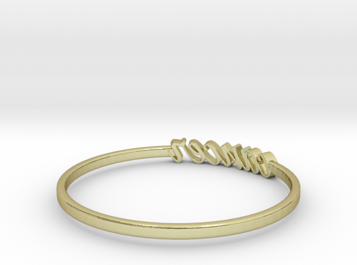 Astrology Ring Cancer US7/EU54 3d printed 18K Yellow Gold Cancer ring