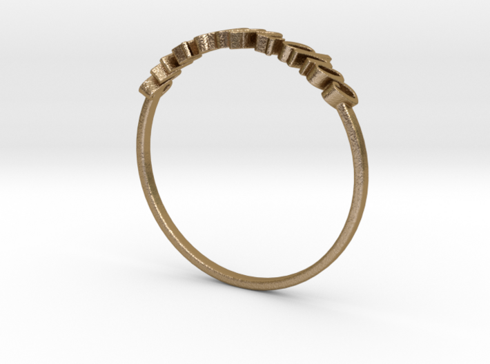 Astrology Ring Capricorne US5/EU49 3d printed Polished Gold Steel Capricorn/ Capricorne ring